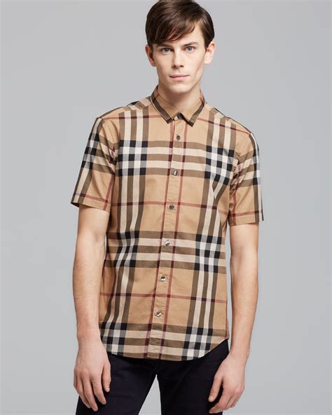 burberry mens plaid shirt|Burberry men's shirt on sale.